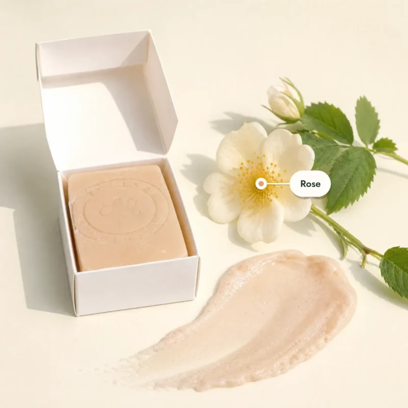 Texture rose Entre Olive et Lin