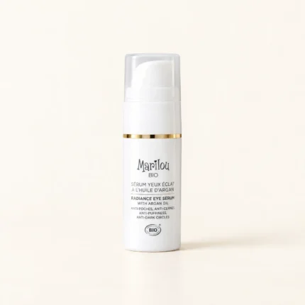 Flacon pompe blanc Sérum Yeux Éclat à l'huile d'argan Marilou Bio