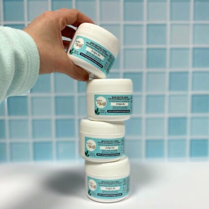 crème visage et corps Bio empilés