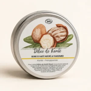 Pot métal Délice de Karité bio parfumé frangipanier, 100 mL