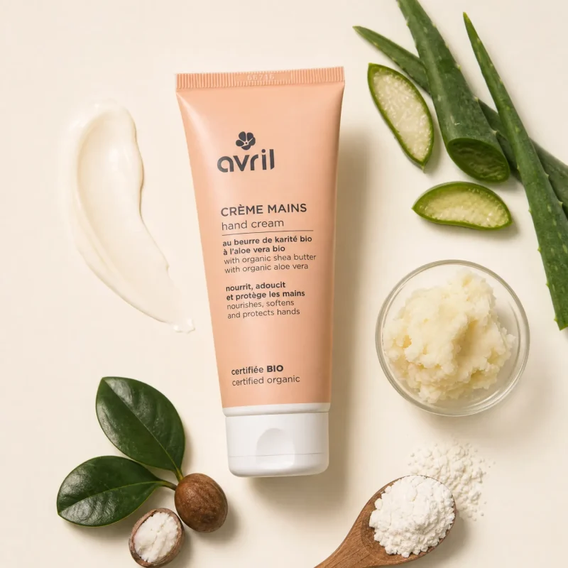 Tube crème mains Avril bio, beurre karité et aloe vera