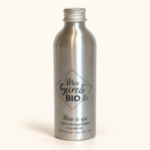 Flacon aluminium démaquillant bio Mise à nu Mes Secrets Bio 200mL
