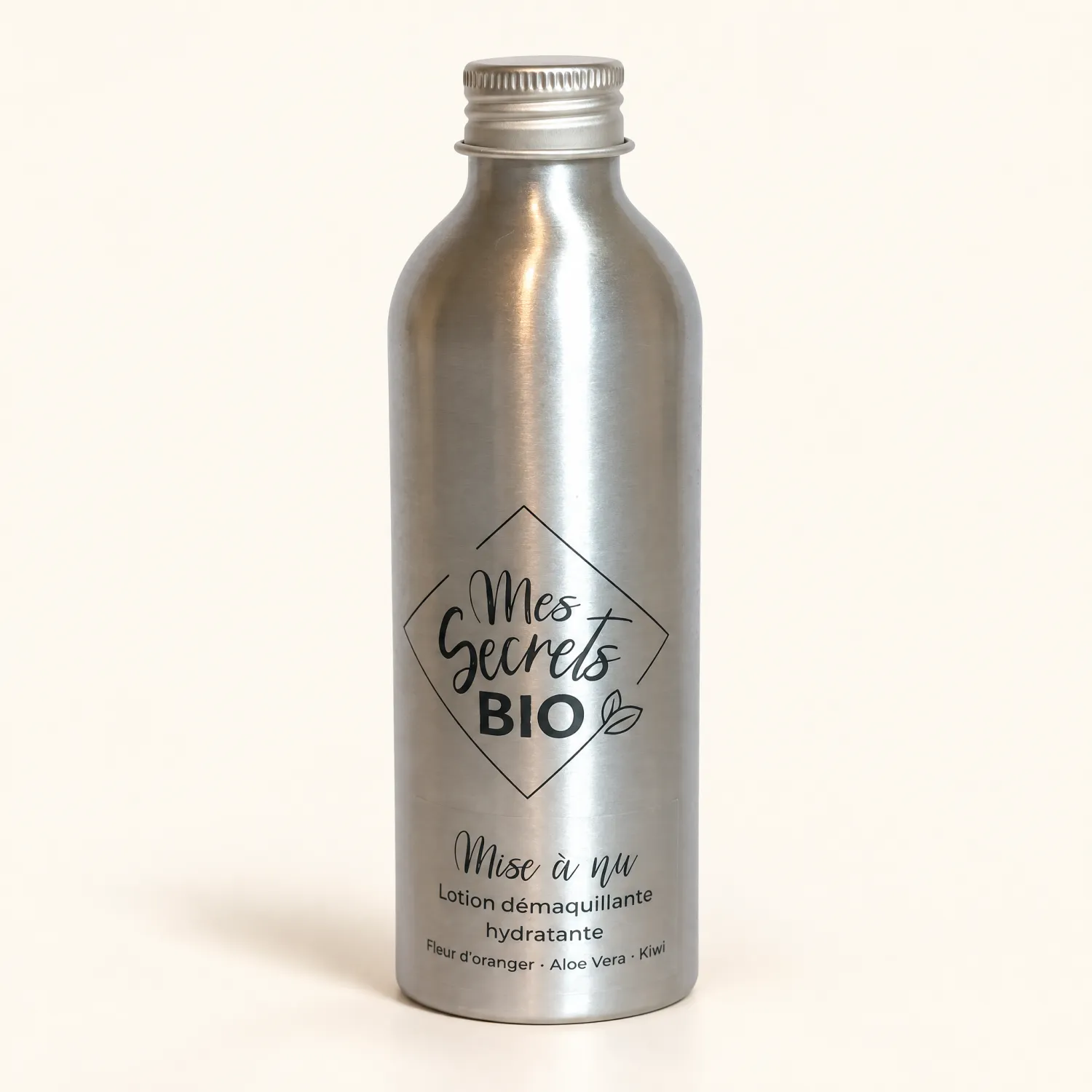 Flacon aluminium démaquillant bio Mise à nu Mes Secrets Bio 200mL