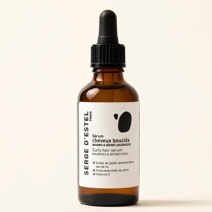 Flacon sérum cheveux bouclés Serge D'Estel Paris huile jojoba