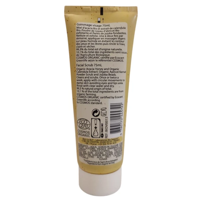 Description gommage visage calendula