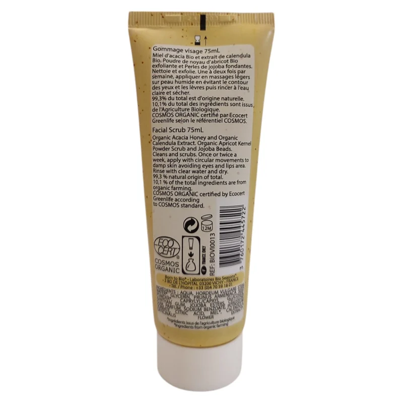 Description gommage visage calendula