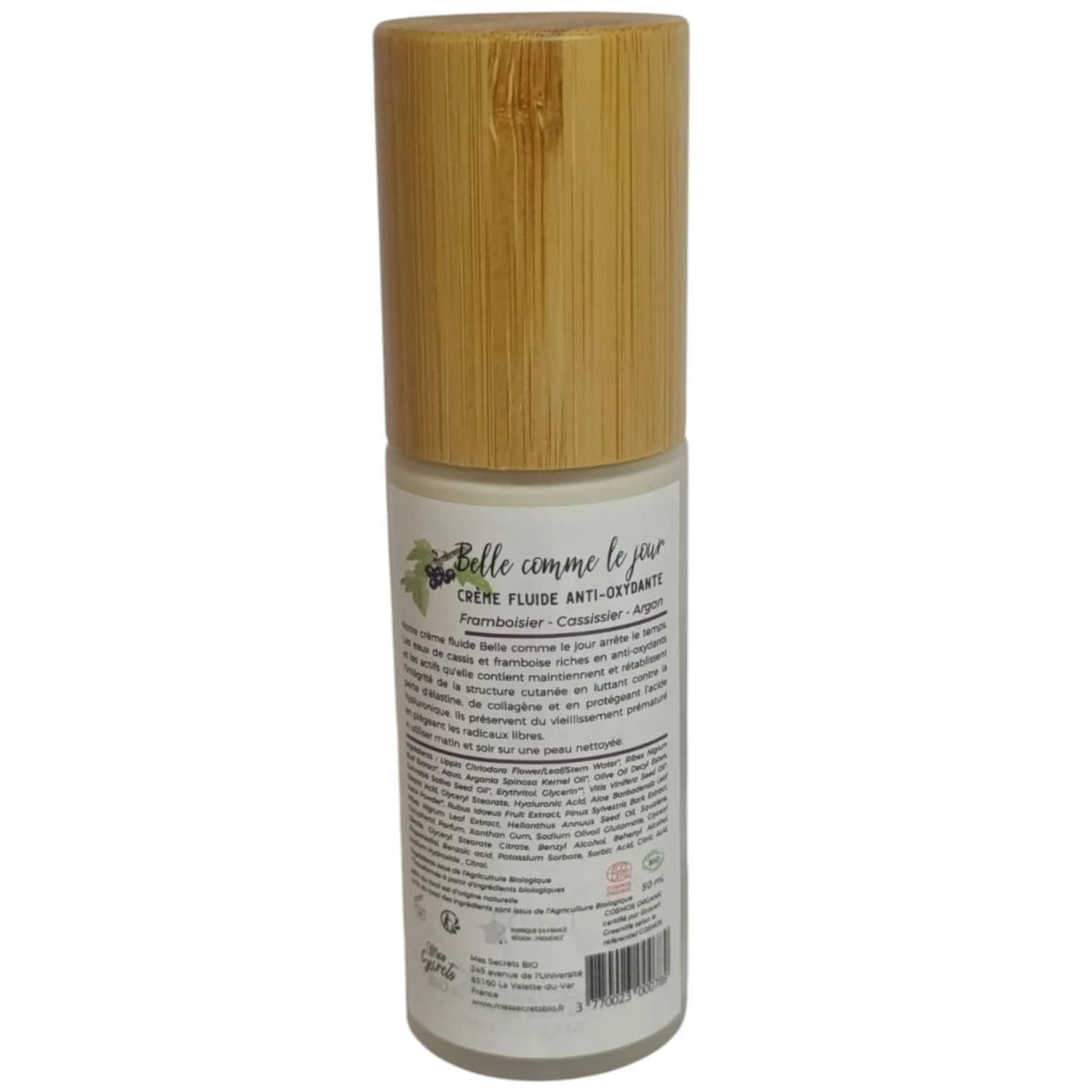 Description crème anti-rides mes secret bio