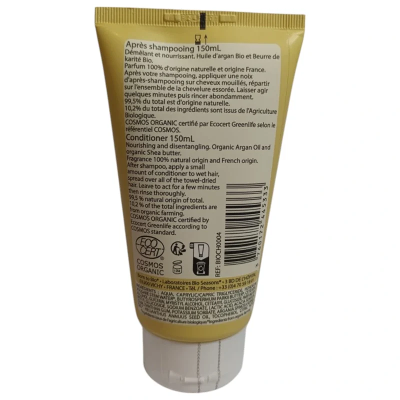 Description après shampooing Argan beurre de karité