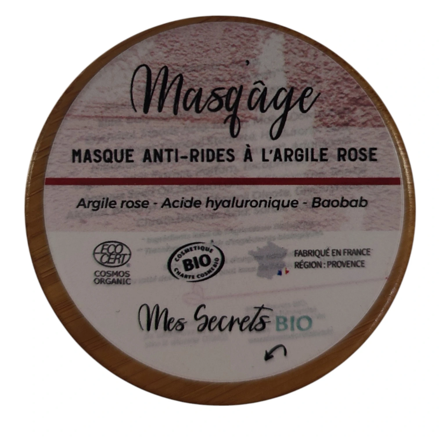 Masque anti-rides à l'argile rose Masque anti-rides à l'argile rose