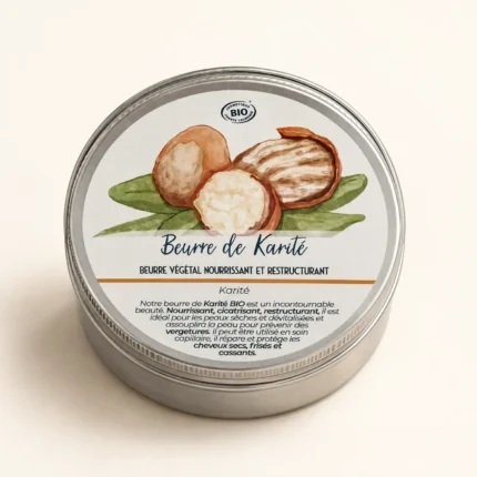 Pot métal de beurre de karité BIO Mes Secrets Bio 100 mL fond beige