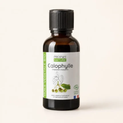 Flacon ambré 50 ml huile végétale bio Calophylle Propos'Nature