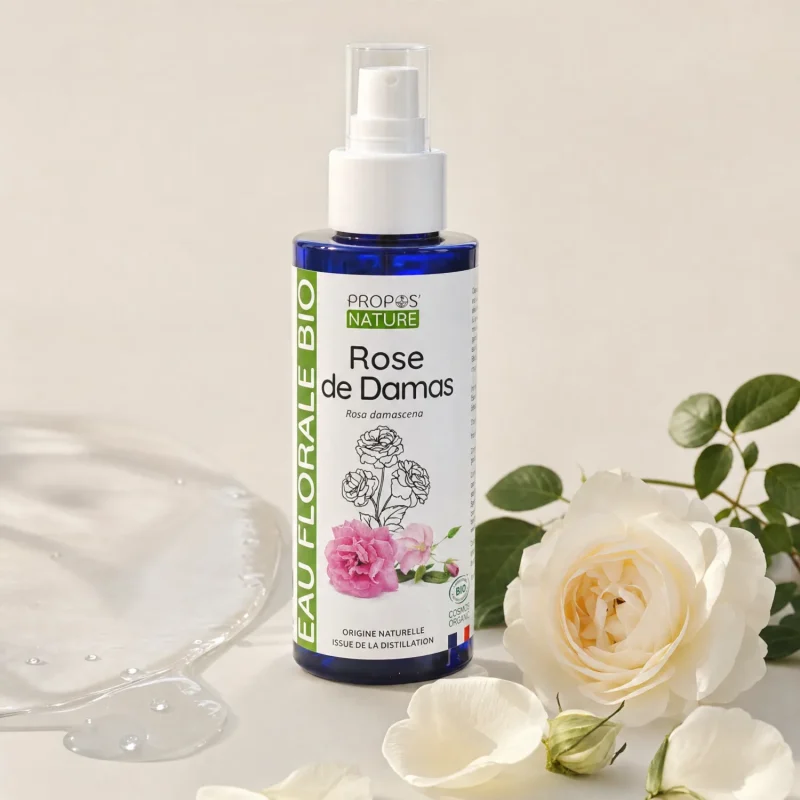 Flacon spray bleu Hydrolat Rose de Damas Bio Propos'Nature 200ml