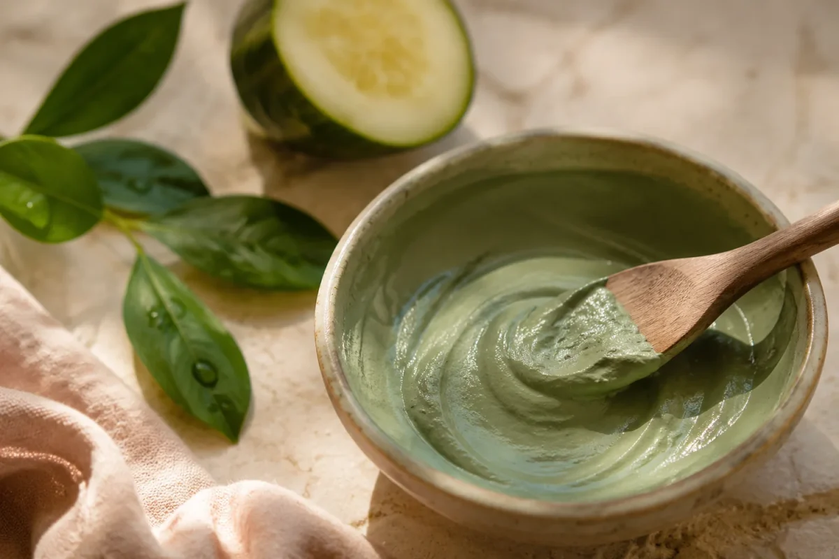Texture d'un masque visage à l'argile — cosmétiques bio fabriqués en France