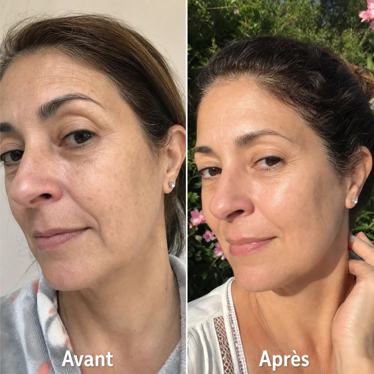 Avant après savon bio immortelle, peau lissée et lumineuse
