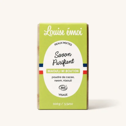 Savon Purifiant Bio Niaouli Louise émoi boîte verte 100g