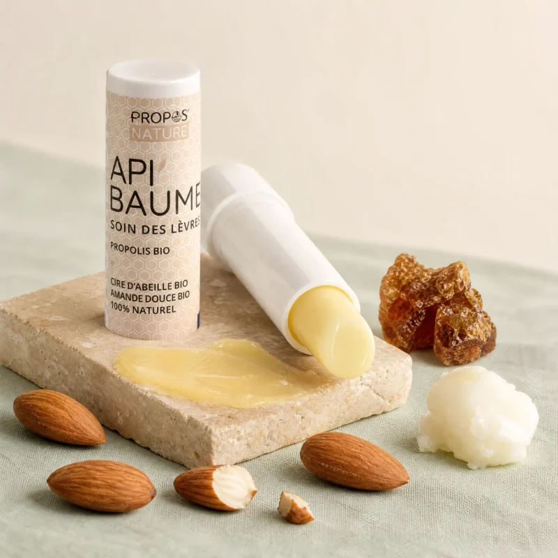 Stick lèvres Api'Baume bio Propos'Nature, amandes et propolis